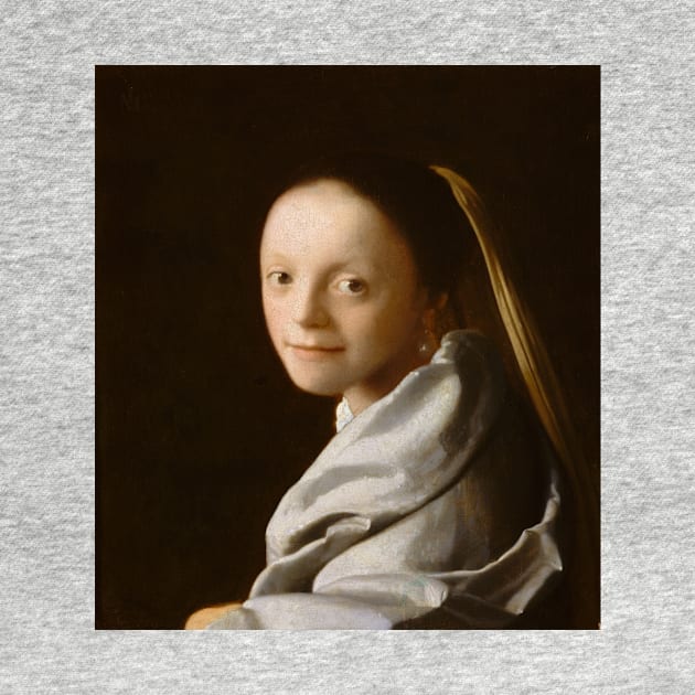 Study of a Young Woman by Jan Vermeer by Classic Art Stall